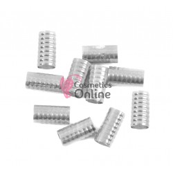 Inele din metal pentru codite afro RNG42 Argintii, Set 10 bucati